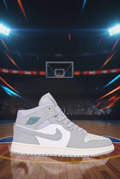 Кроссовки мужские Nike Air Jordan кожаные 41 серые (A0919-20) 3467 фото