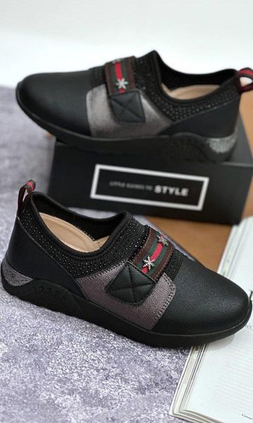 Мокасини підліткові Lilin Shoes 32 чорні 88404973 фото