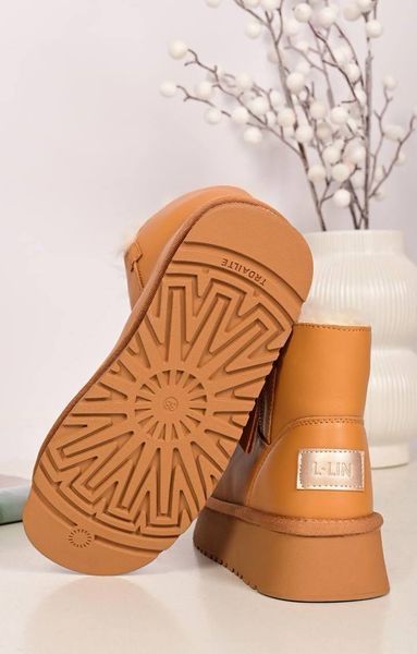 Угги женские Lilin кожаные на меху 36 коричневые (L951-9) 3131 фото
