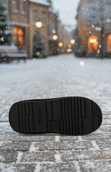 Угги детские Hengji натуральная замша и мех 26 черные (1935) 3149 фото