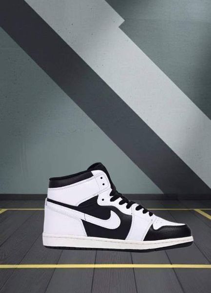 Кроссовки мужские Nike Air Jordan кожаные 41 черно-белые (A033-14) 3472 фото