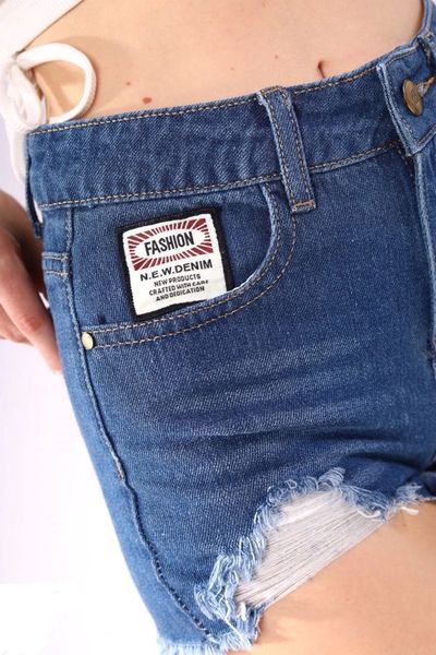 Шорты женские Fashion джинсовые короткие 25 синие 63479620 фото