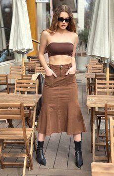 Юбка женская Beauty Dress L коричневая 1124 фото