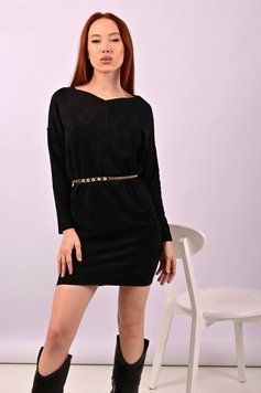 Платье женское Luxury Style замша 44 черное 62258453 фото