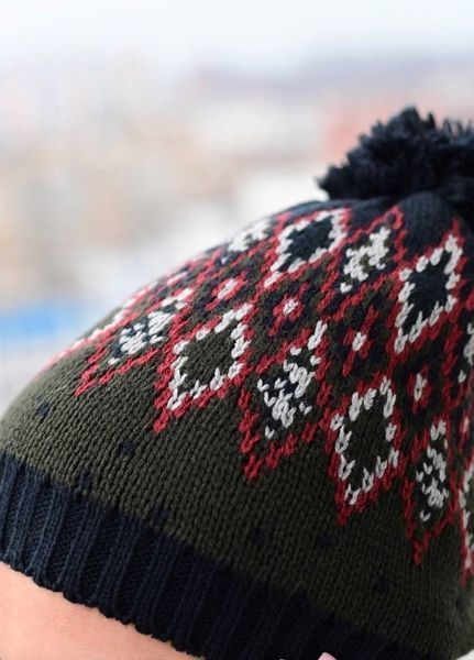 Шапка підліткова TU з візерунком 52-56 синяя 75842232 фото
