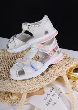 Босоножки детские кожаные Tom.M Fashion 28 бело-розовые 84090588 фото