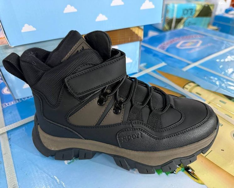 Ботинки детские Ok Shoes зимние 32 черные 3484 фото