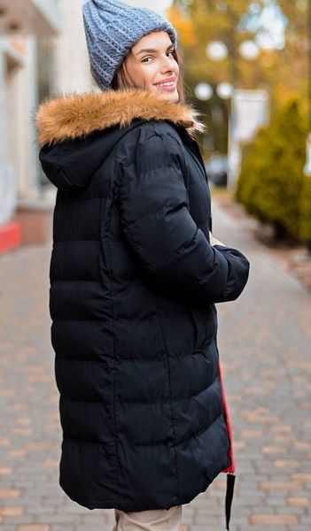 Куртка парка женская Handsome двухсторонняя зимняя M черно-красная 71732702 фото