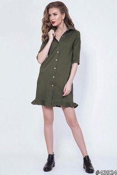 Платье рубашка женское ST Style джинсовое S хаки 61180050 фото