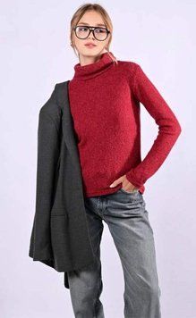 Гольф женский Trendy M бордовый 1816 фото