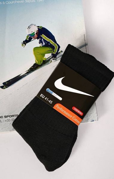 Носки мужские Nike махровые 41-45 черный 3370 фото